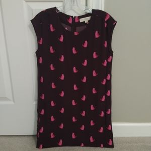 Loft cat print mini dress xsp